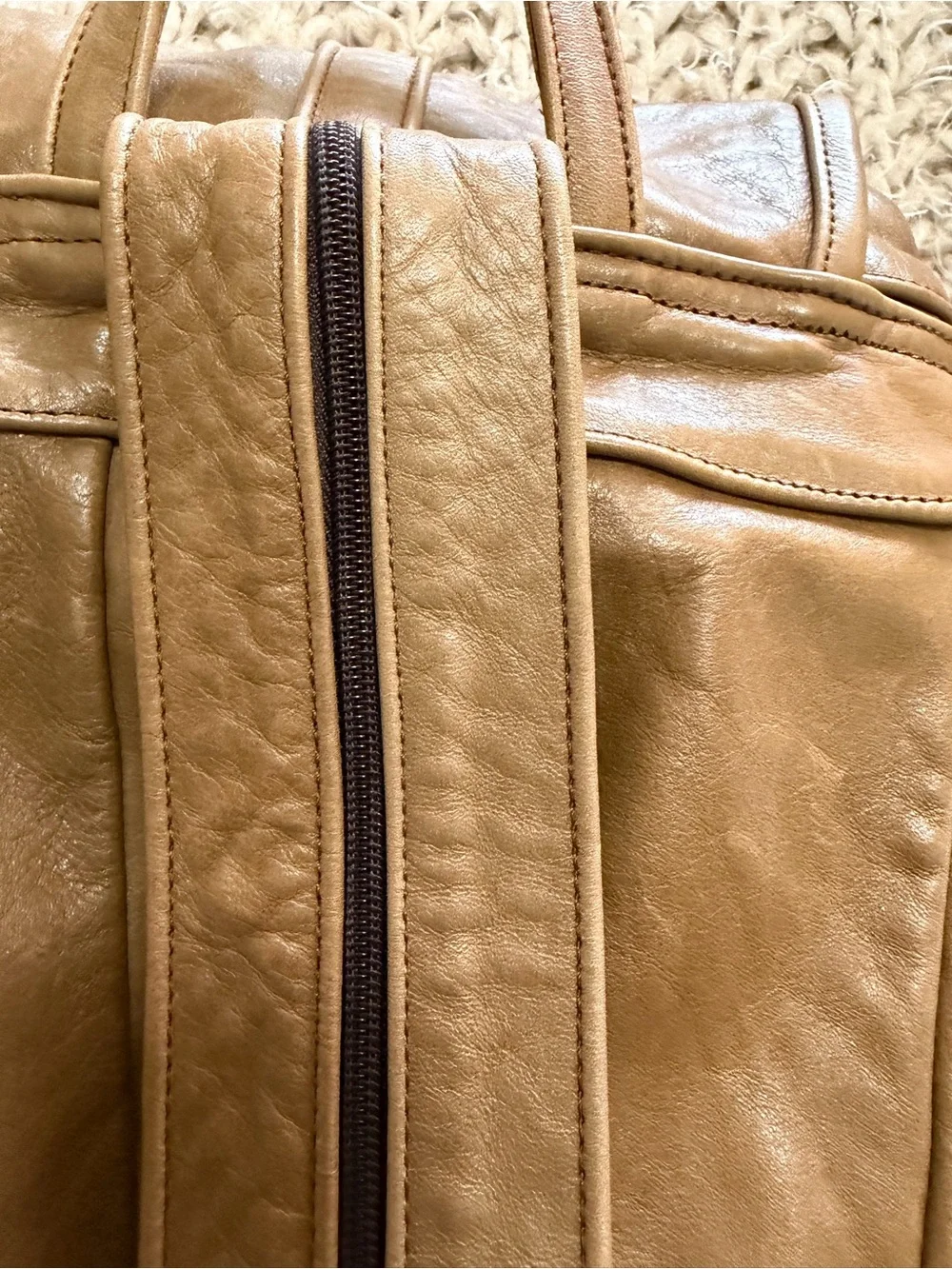 Tan Leather Backpack – Classic Everyday Bag